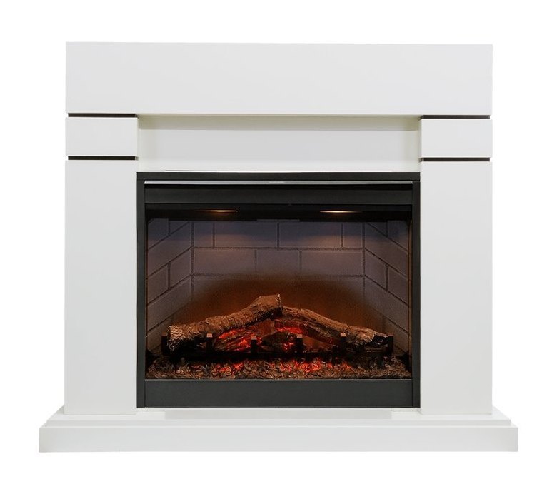 Каминокомплект Lindos - Белый (Высота 985мм) с очагом Symphony 26'' DF2608-INT