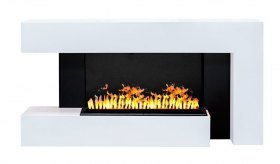 Каминокомплект Futuro - Белый с очагом Cassette 1000 PS (без дров)