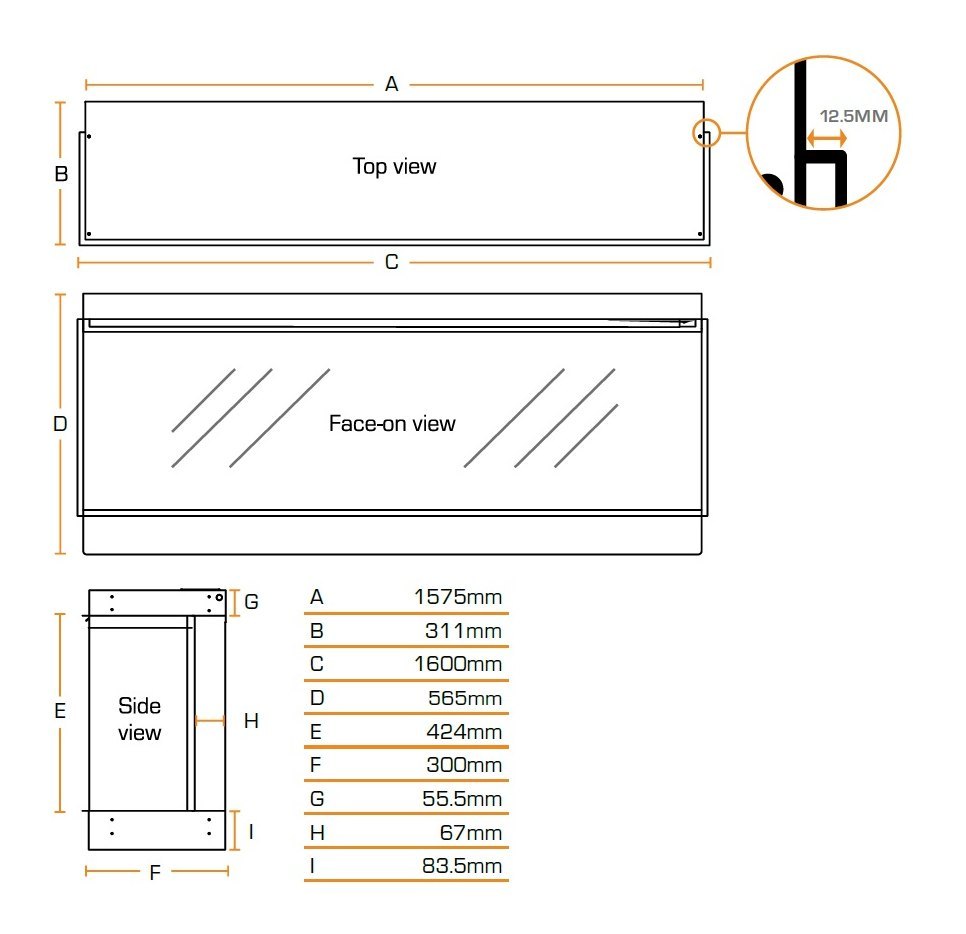 Электрокамин British Fires New Forest 1600