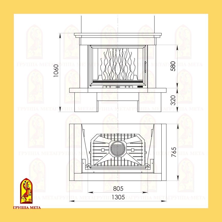 Каминная облицовка Мета Верона 800