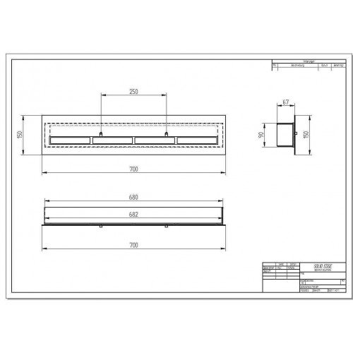 Прямоугольный контейнер ZeFire 700 с крышкой внутри