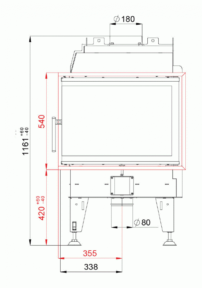 Каминная топка BeF Passive 8 CP/CL