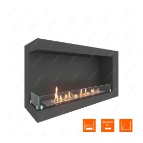 Биокамин угловой SteelHeat ONE 900 левый (Стекло)