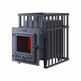 Чугунная банная печь Гефест Гроза 24 (М) в сетке