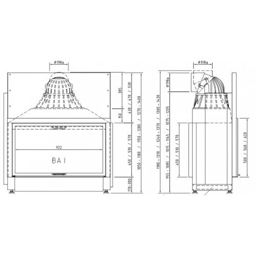 Каминная топка Schmid Lina TV 10051 h