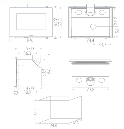 Каминная вставка HWAM I 30/55