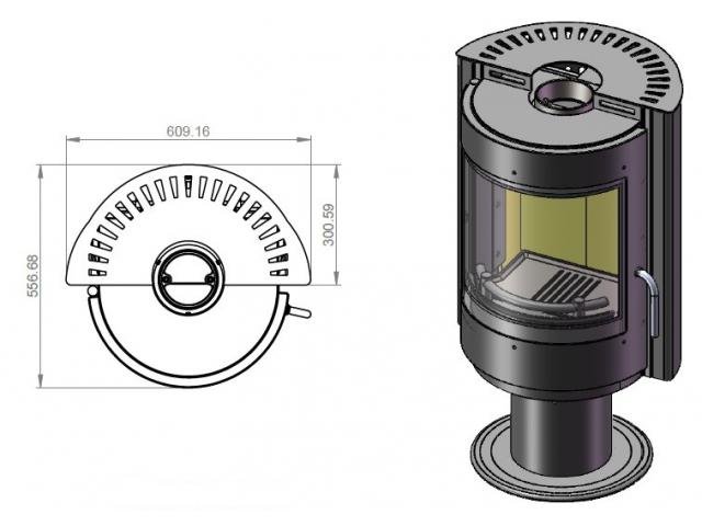Печь-камин Ember Радмила 500 D