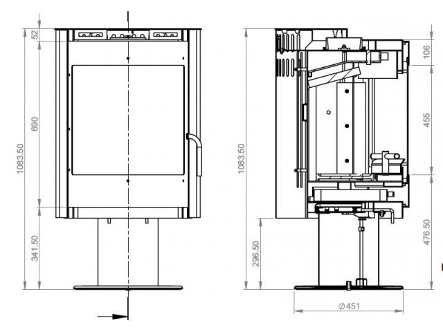 Печь-камин Ember Радмила 500 D