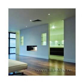 Каминная топка газовая M-Design Luna 1000 DH Diamond gas, чугунные внутренние стенки