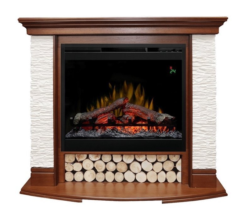 Каминокомплект Country - Орех/Сланец белый с очагом Symphony 26'' DF2624-L