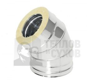 Отвод Термо 45* ОТ-Р 316-0.5/304 D80/140 с хомутом