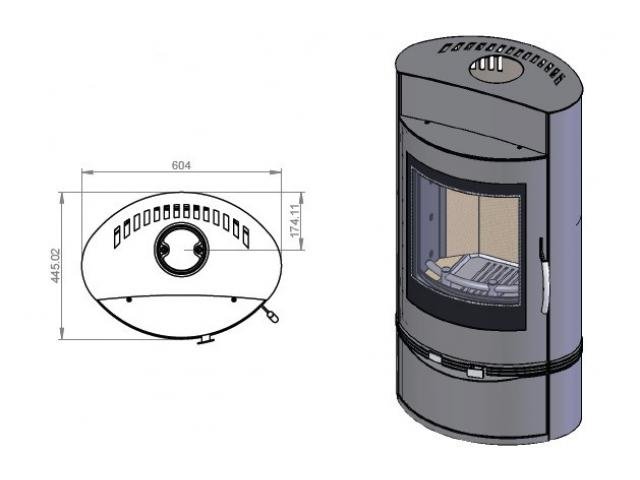 Печь-камин Ember Теодора 401