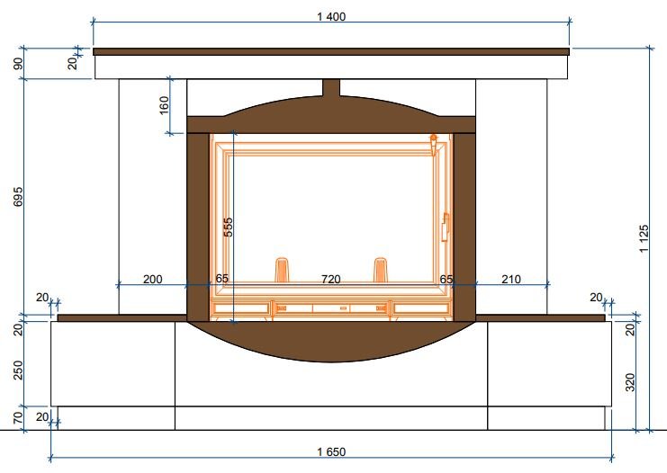Каминная облицовка Sunhill Monaco