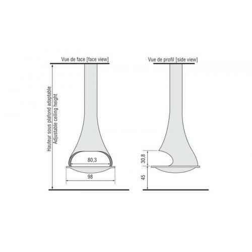 Камин JC Bordelet Tatiana 997 Centrale (центральный открытый)