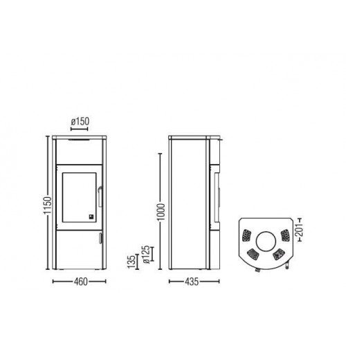 Печь-камин Austroflamm Bono Xtra (сталь)
