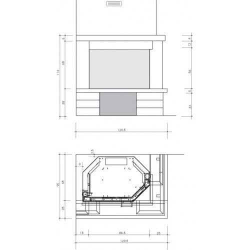 Каминная облицовка EdilKamin Nizza dx