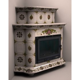 Каминная облицовка КимрПечь Прованс угловая двухъярусная Лето