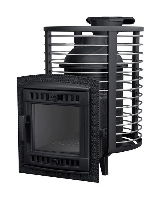 Банная печь Атмосфера М сетка из прутка