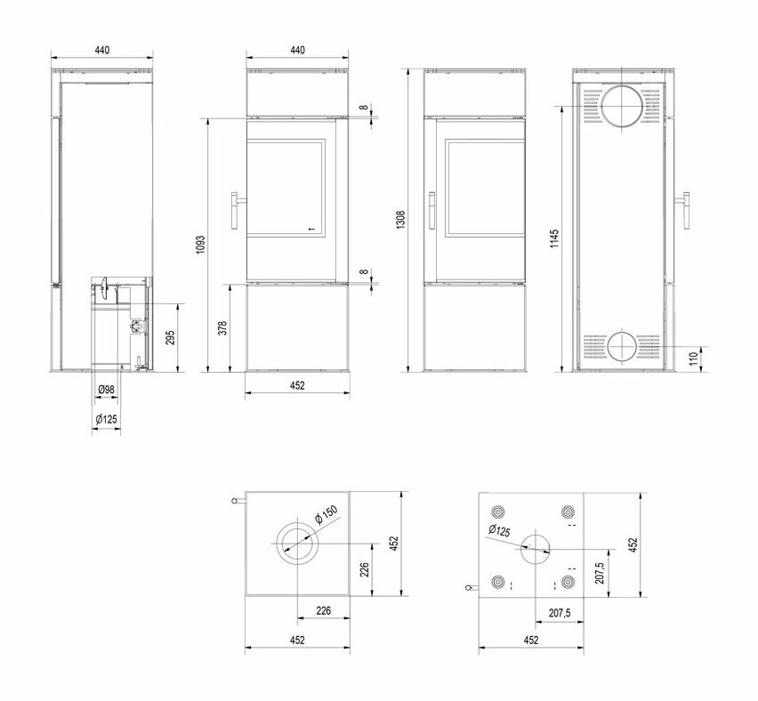 Печь-камин Kratki Thor 8
