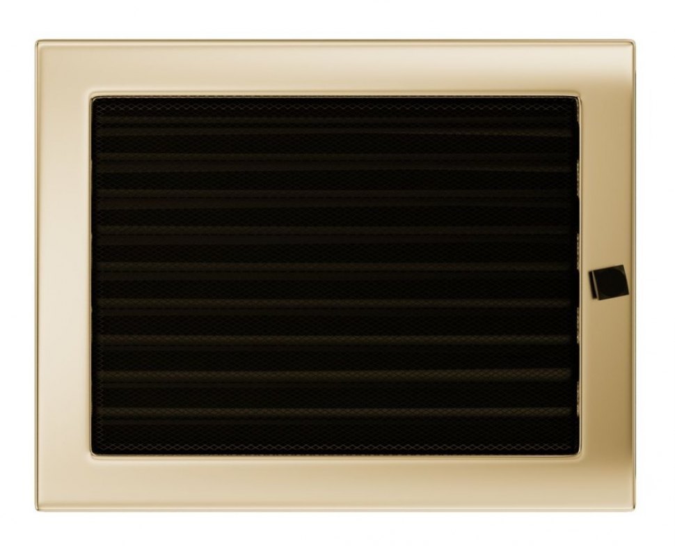 Решетка вентиляционная латунь полированная 22х30 с жалюзи