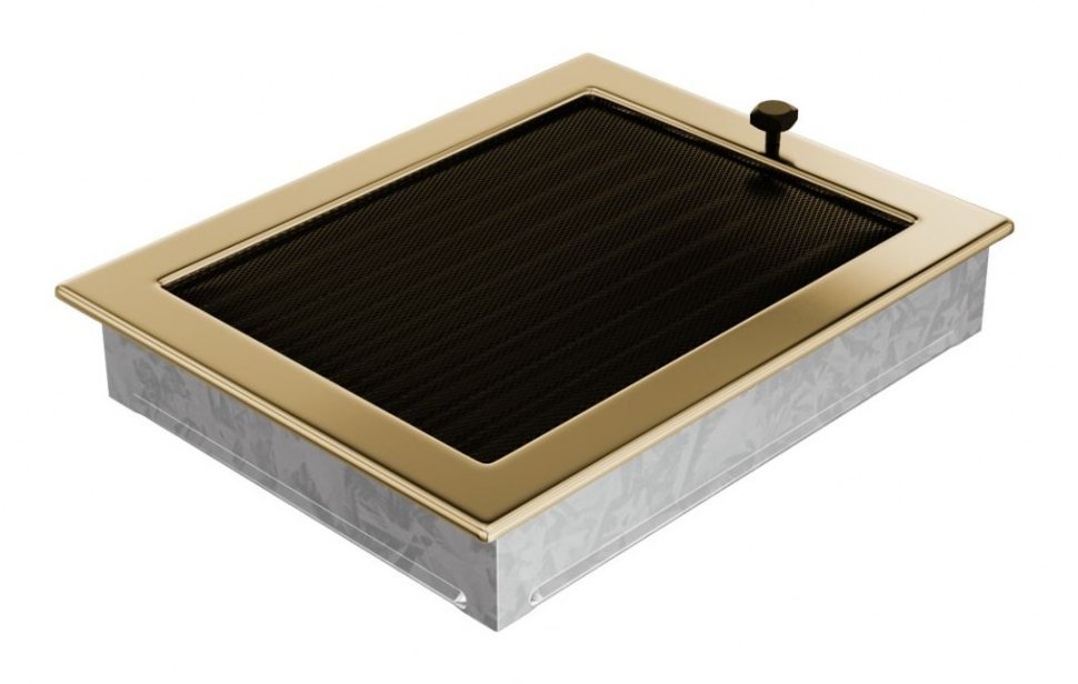 Решетка вентиляционная латунь полированная 22х30 с жалюзи