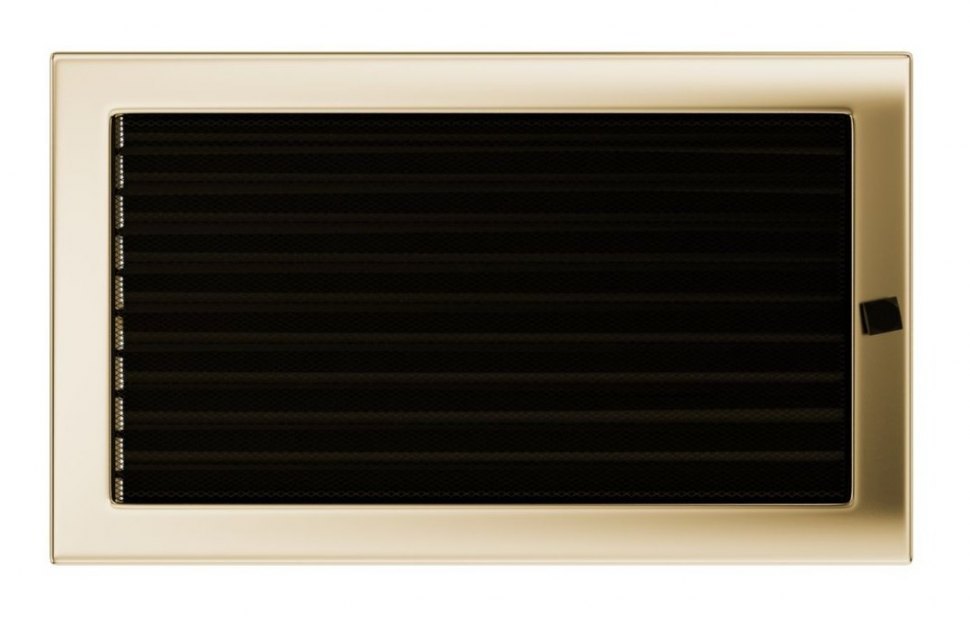 Решетка вентиляционная латунь полированная 22х37 с жалюзи