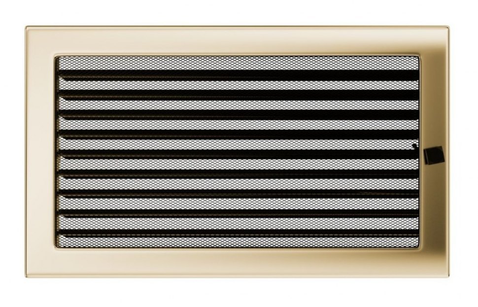 Решетка вентиляционная латунь полированная 22х37 с жалюзи