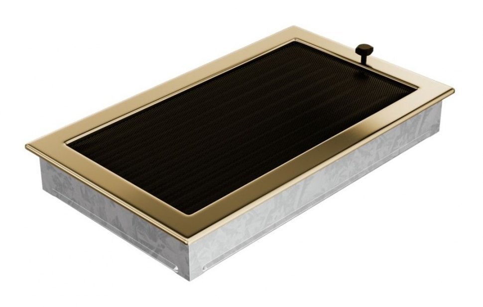 Решетка вентиляционная латунь полированная 22х37 с жалюзи