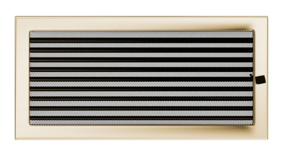 Решетка вентиляционная латунь полированная 22х45 с жалюзи
