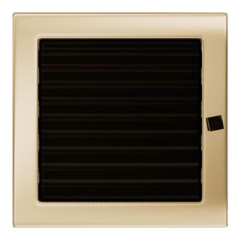 Решетка вентиляционная латунь полированная 22х22 с жалюзи