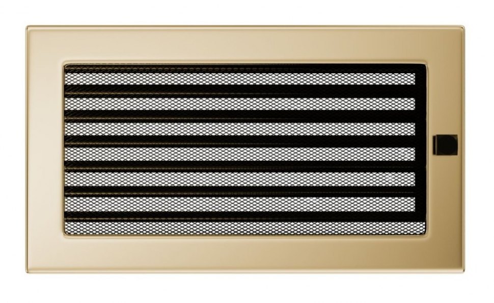 Решетка вентиляционная латунь полированная 17х30 с жалюзи