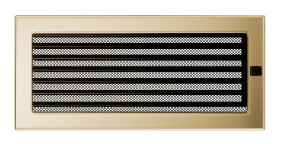 Решетка вентиляционная латунь полированная 17х37 с жалюзи
