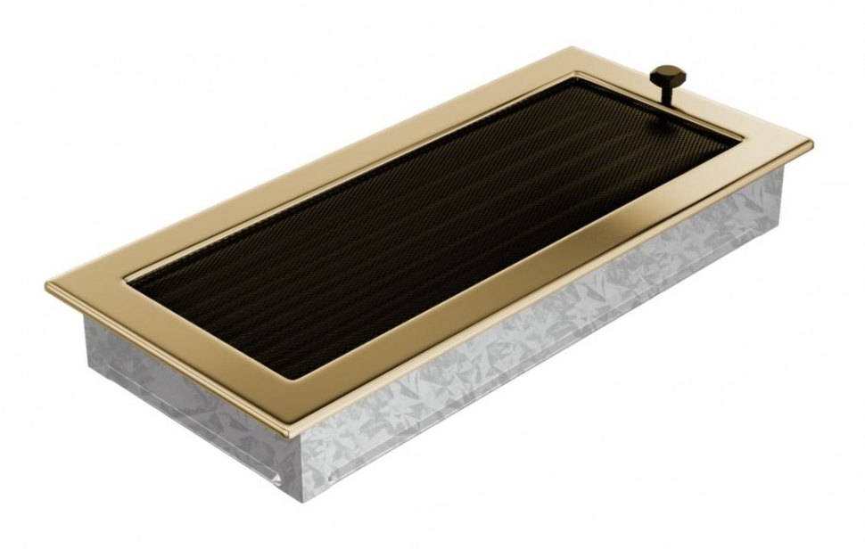 Решетка вентиляционная латунь полированная 17х37 с жалюзи