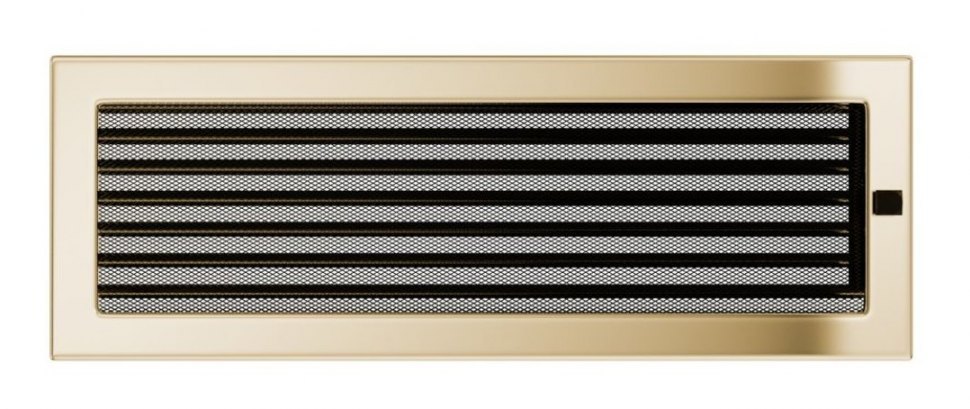 Решетка вентиляционная латунь полированная 17х49 с жалюзи