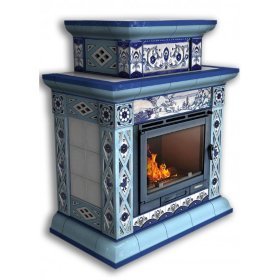 Каминная облицовка КимрПечь Билибин пристенная двухъярусная Зима