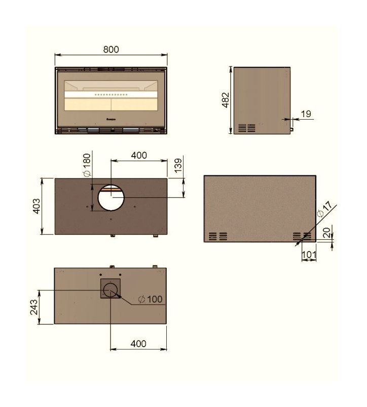 Каминная топка Chazelles Ventus 80