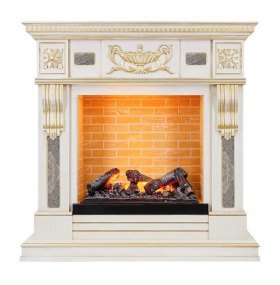 Каминокомплект Corsica - Белый шоколад с очагом Cassette 600 NH