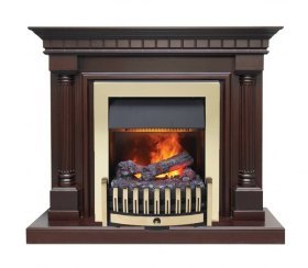 Каминокомплект Dallas - Темный дуб с очагом Danville Brass FB2