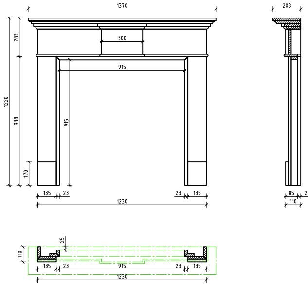 Каминная облицовка Sunhill Brighton Marble