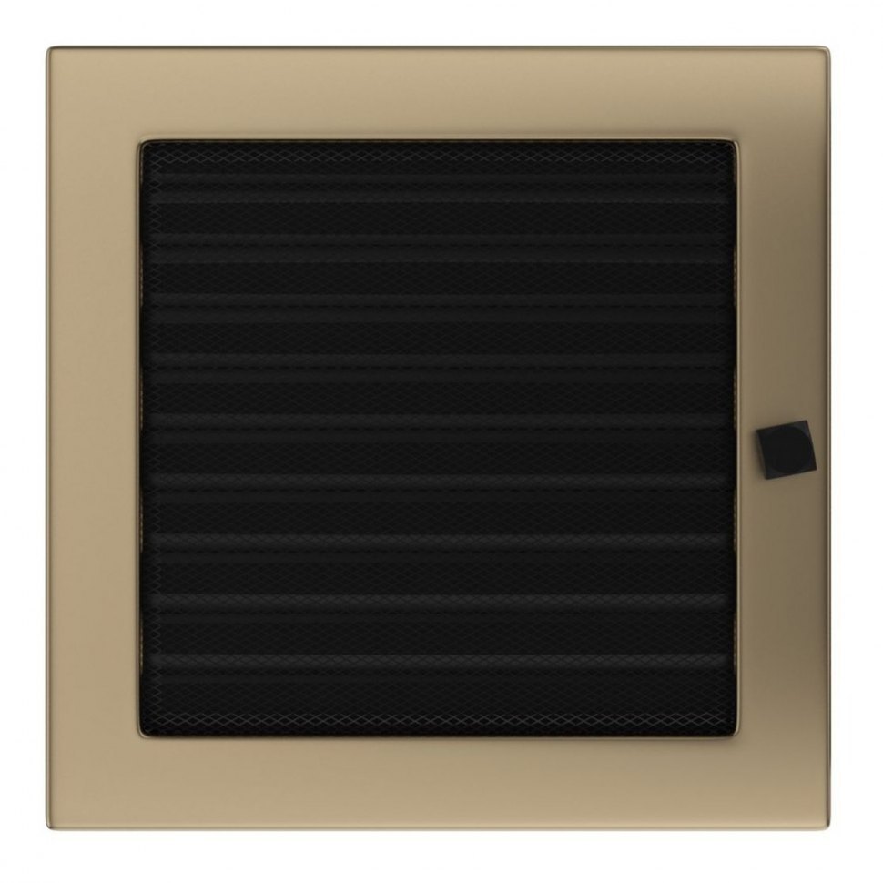 Решетка вентиляционная латунь гальваника 22х22 с жалюзи