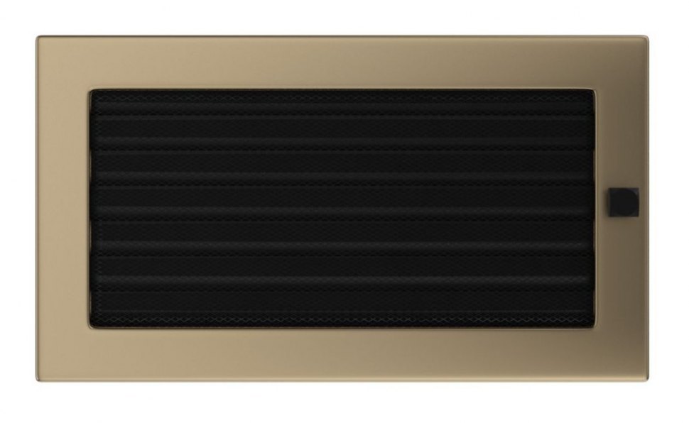 Решетка вентиляционная латунь гальваника 17х30 с жалюзи