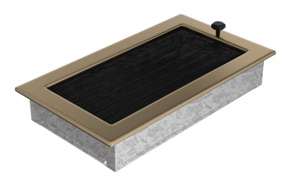 Решетка вентиляционная латунь гальваника 17х30 с жалюзи