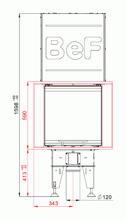 Каминная топка BeF Royal  V6U