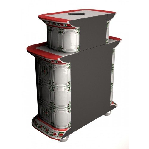 Каминная облицовка КимрПечь Сконе пристенная двухъярусная Маки