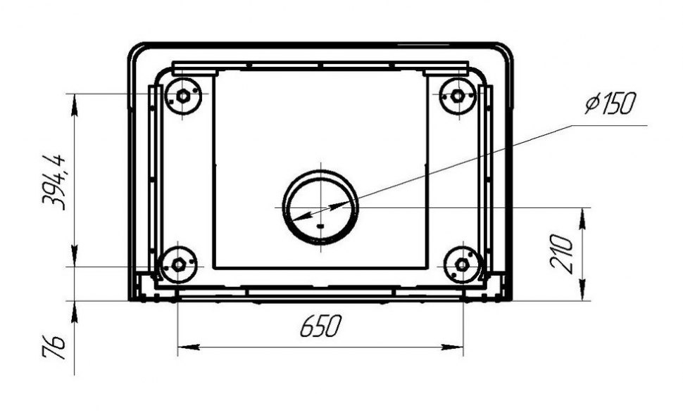 Камин ЭкоКамин Прага 3 стекла