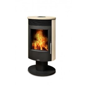 Печь-камин ABX Tartu 5 поворотный (черная сталь, бразильский песч. с верх. плитой)