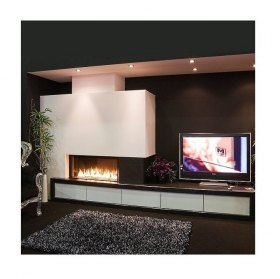 Каминная топка газовая M-Design Luna 1000 H Diamond gas, чугунные внутренние стенки