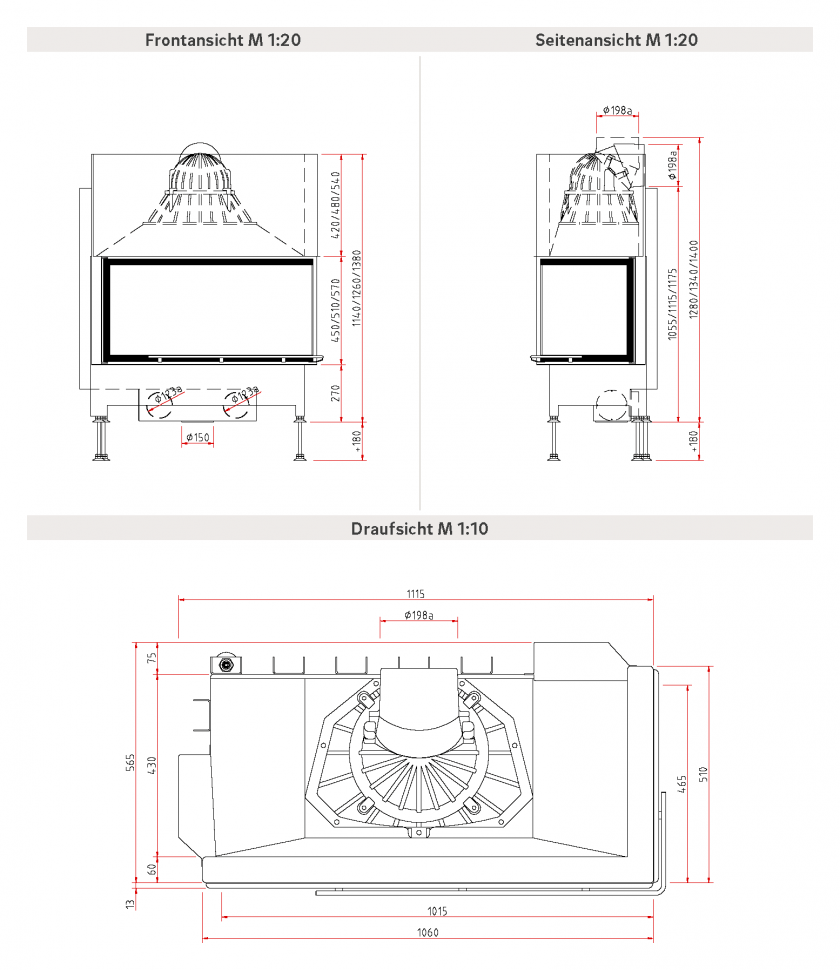 Каминная топка Schmid Ekko R 100(45)45 h