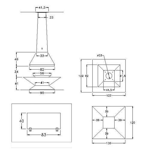 Камин Don-Bar 9120C (Открытый)