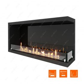 Биокамин угловой SteelHeat Leader 1000 правый (Стекло + Стемалит)